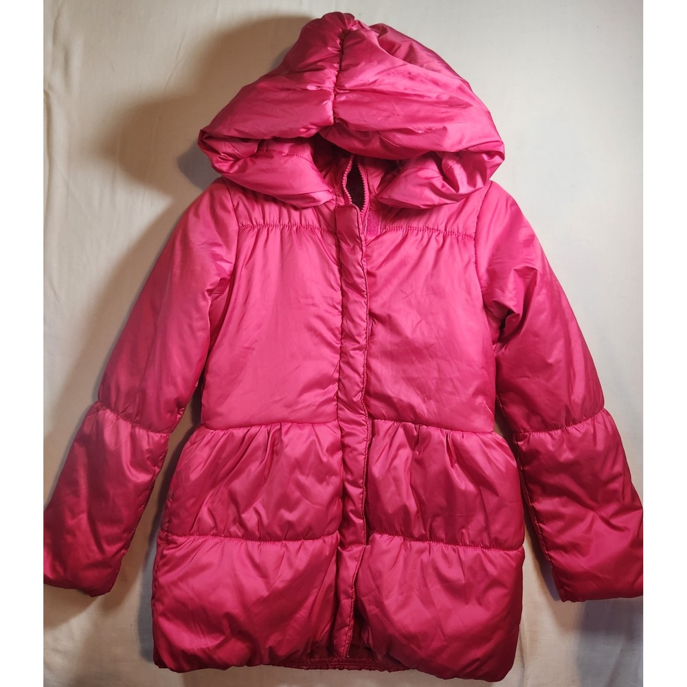The Childrens Place Girls Beetroot Pink Puffer Jacket Fleece Lined Hood 14 NEW